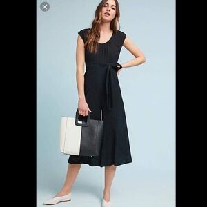 Anthropologie boho abbey gauzy cap sleeve waist tie cropped jumpsuit. Size 2